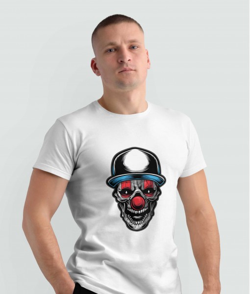 Мъжка тениска с щампа Готика Clown skull